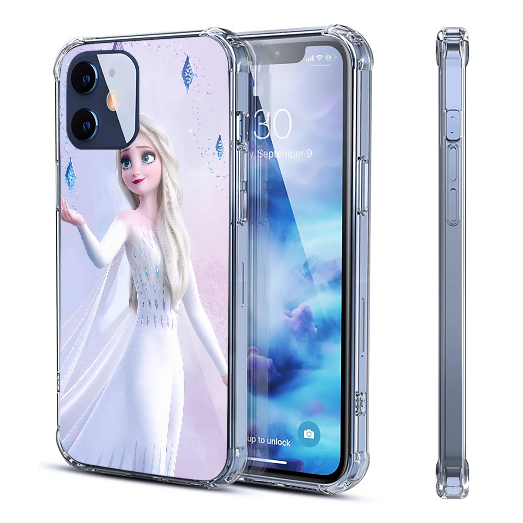（画像用） アナと雪の女王 アンナ エルサ Frozen Anna Elsa 【iPhone 12シリーズ対応】透明スマホケース（クリアソフトケース）